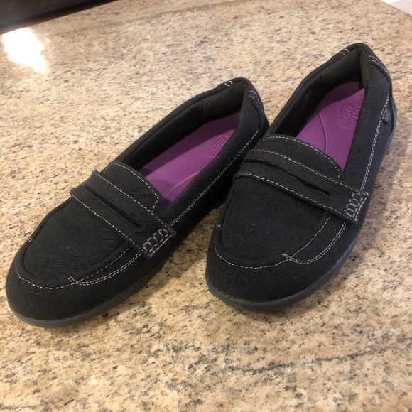 cute all black non slip shoes